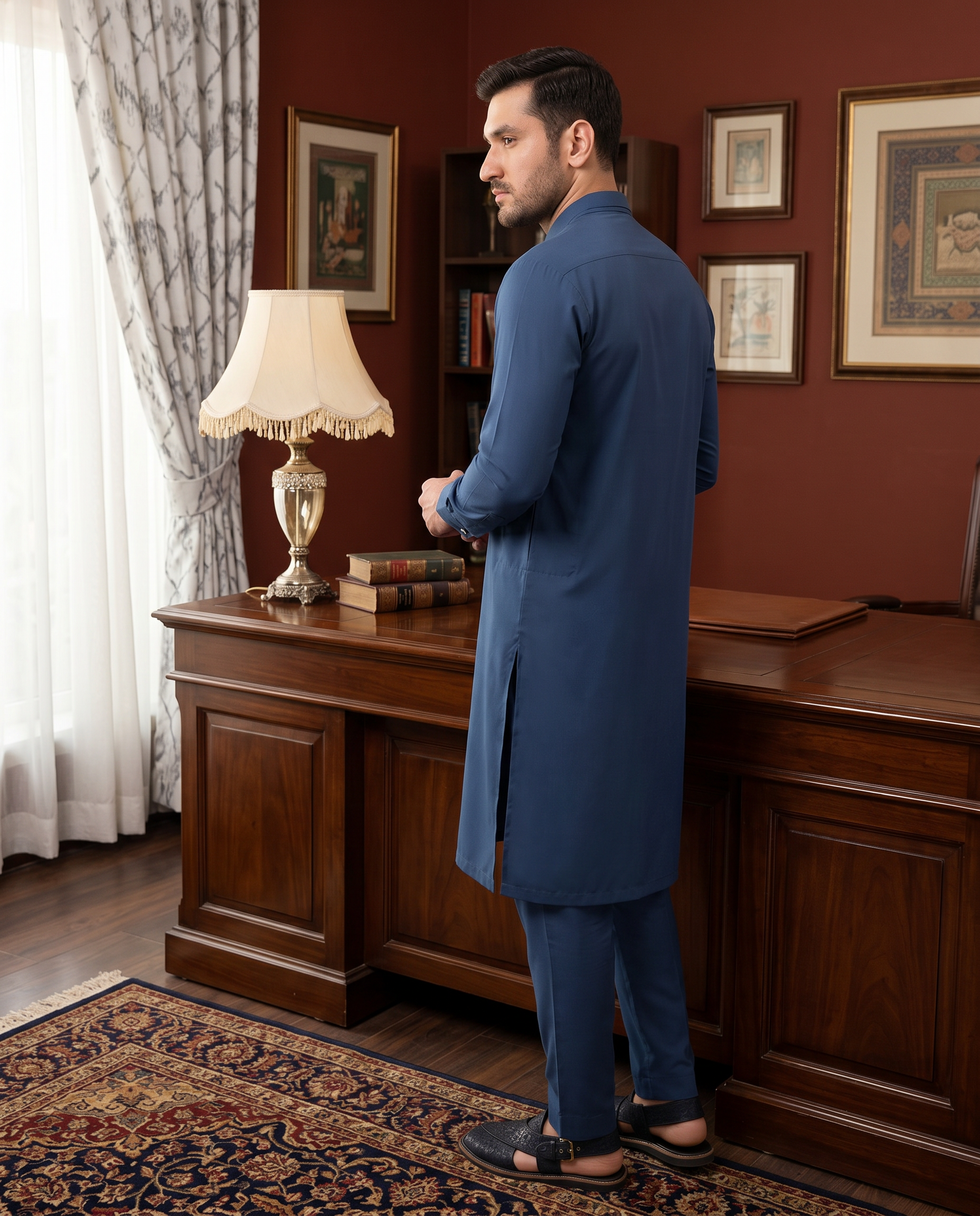 Dobby Blended Men Unstitched Fabric | PMU-10141BX