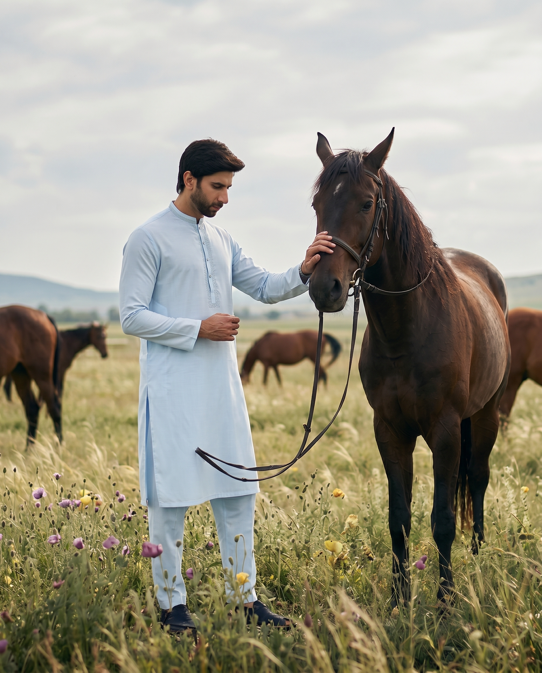 Slub Blended Men Unstitched Fabric | PMU-10146BX