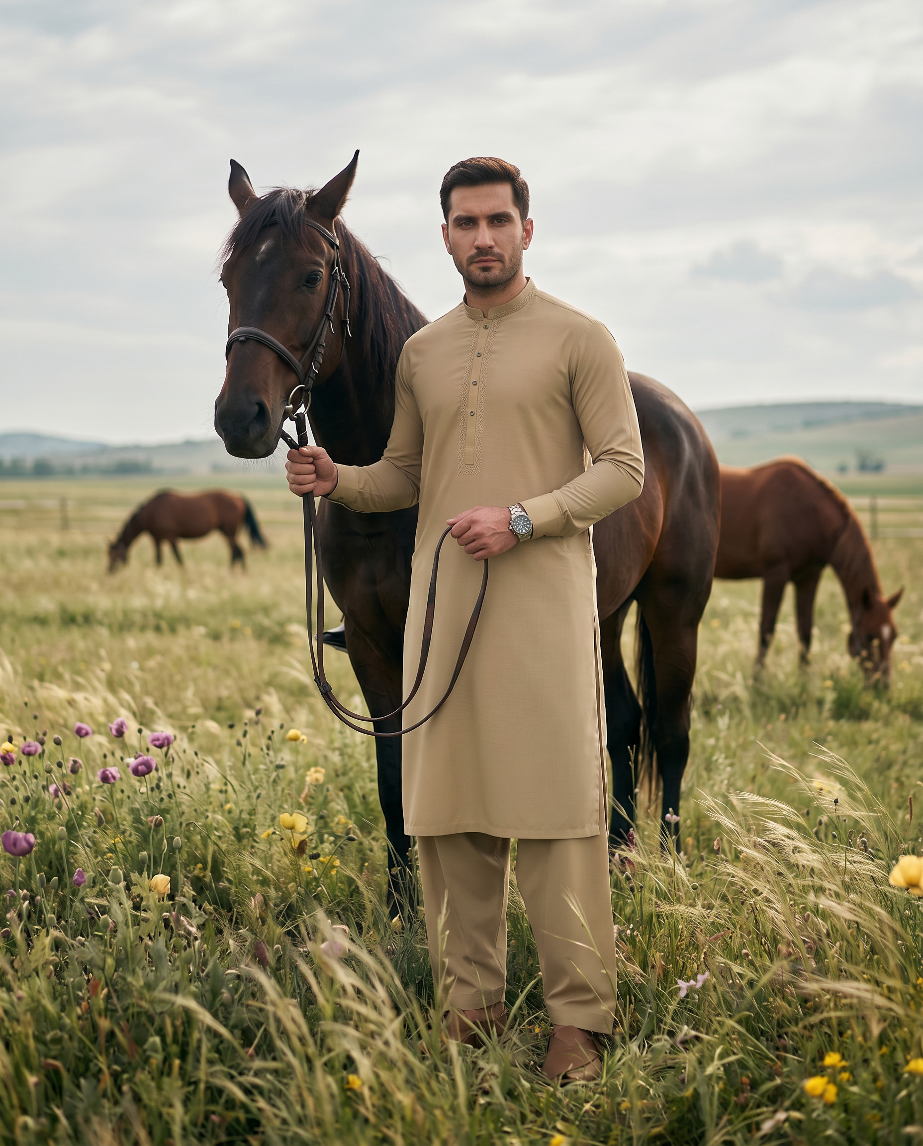 Slub Blended Men Unstitched Fabric | PMU-10147BX