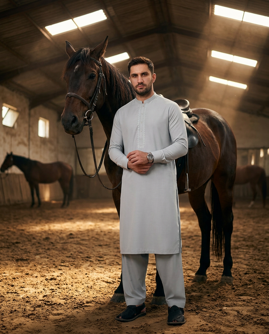 Slub Blended Men Unstitched Fabric | PMU-10149BX