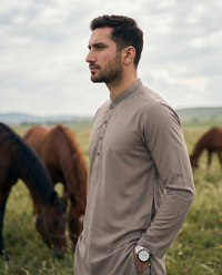 Slub Blended Men Unstitched Fabric | PMU-10150BX