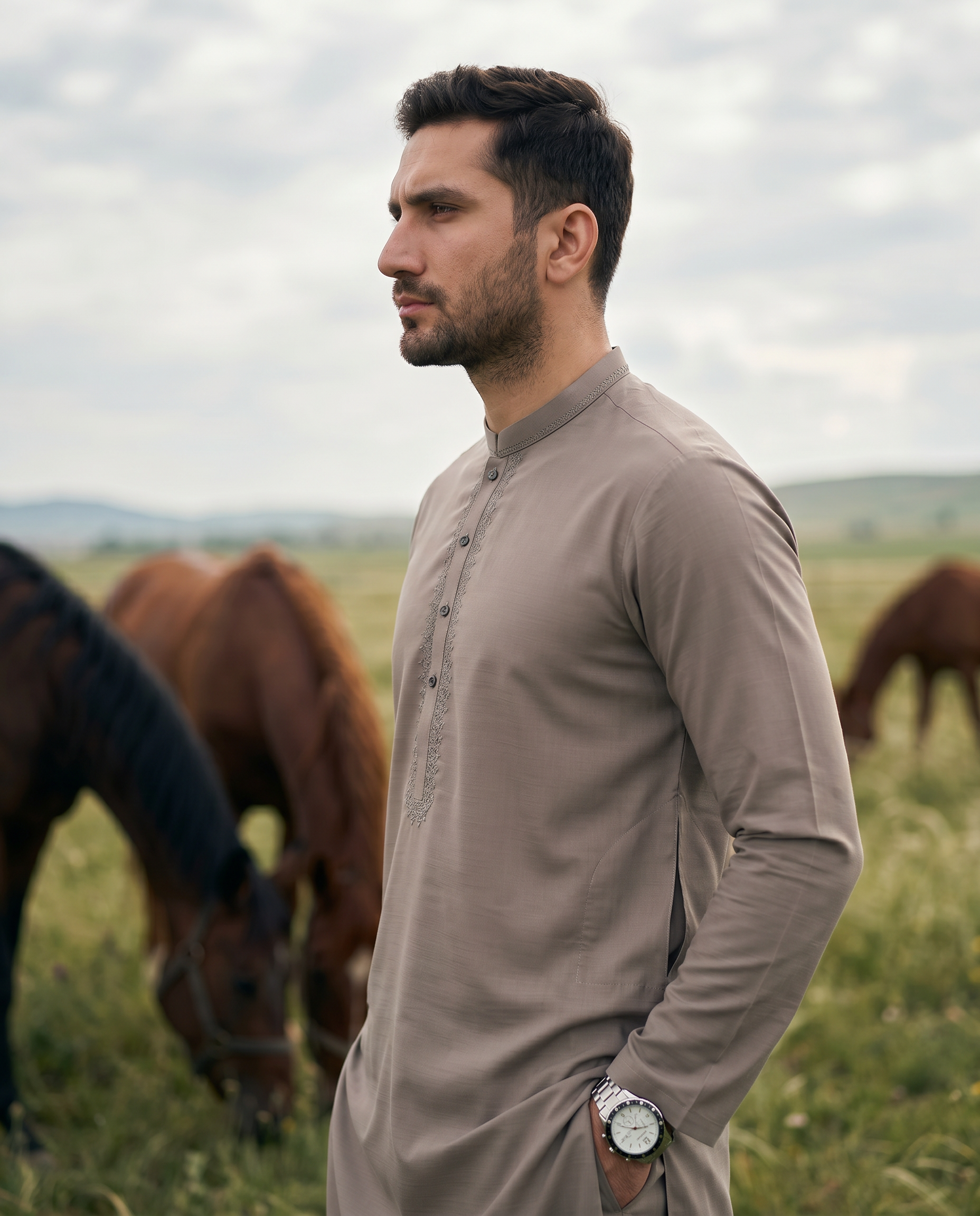 Slub Blended Men Unstitched Fabric | PMU-10150BX