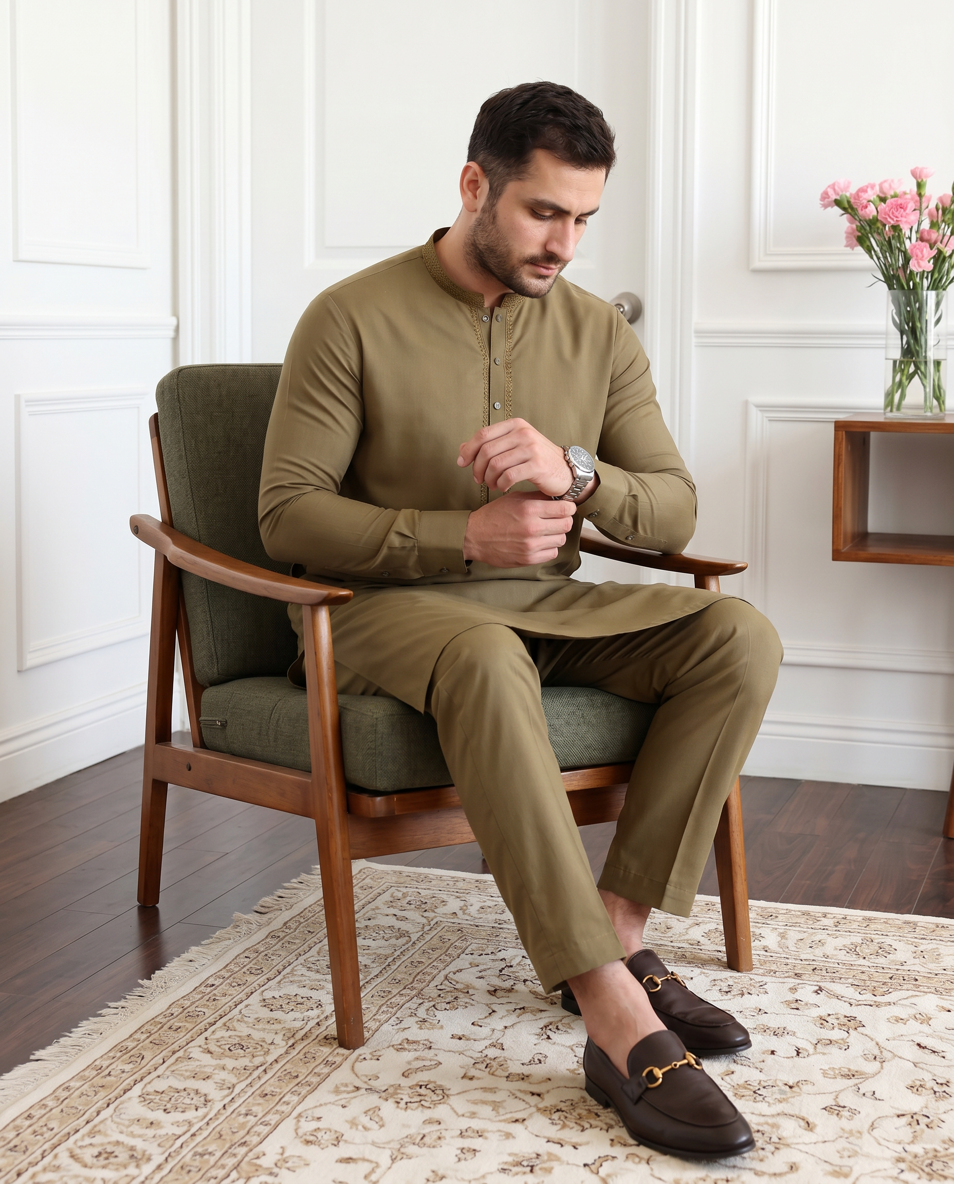Dobby Blended Men Unstitched Fabric | PMU-10137BX
