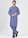 Blue Blended Kameez Shalwar | PMKS-10032