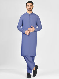 Blue Blended Kameez Shalwar | PMKS-10032