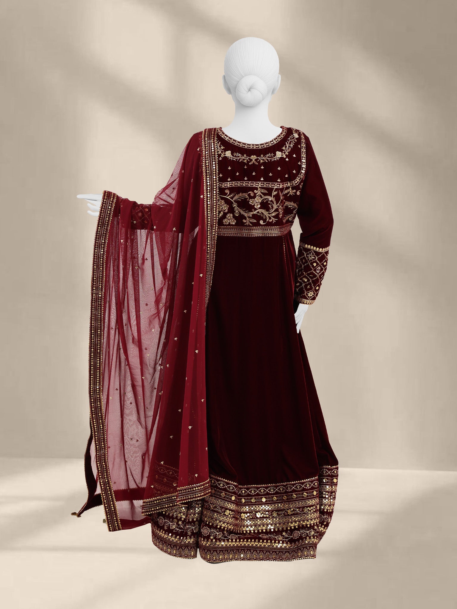 Luxury Velvet 3Pc Suit Stitched  | PJLXS-251055