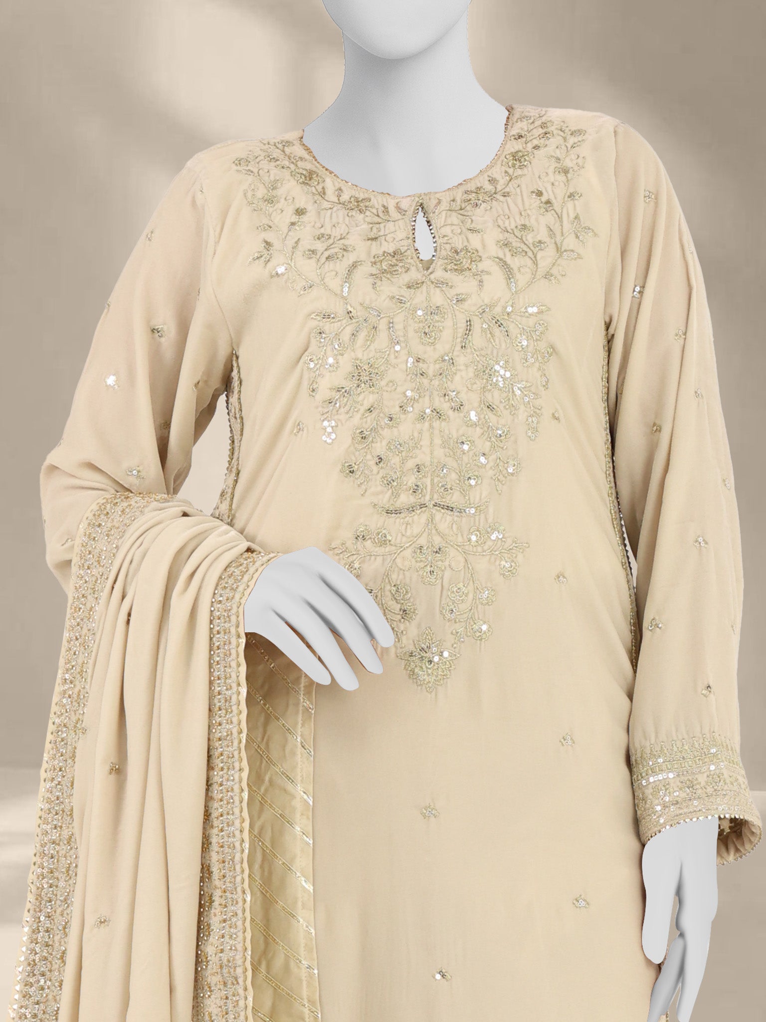 Luxury Velvet 3Pc Suit Stitched  | PJLXS-251058