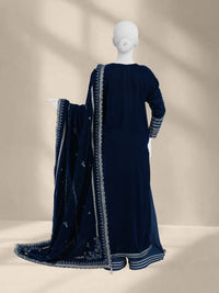 Luxury Velvet 3Pc Suit Stitched  | PJLXS-251063