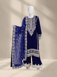 Luxury Velvet 3Pc Suit Stitched  | PJLXS-251068