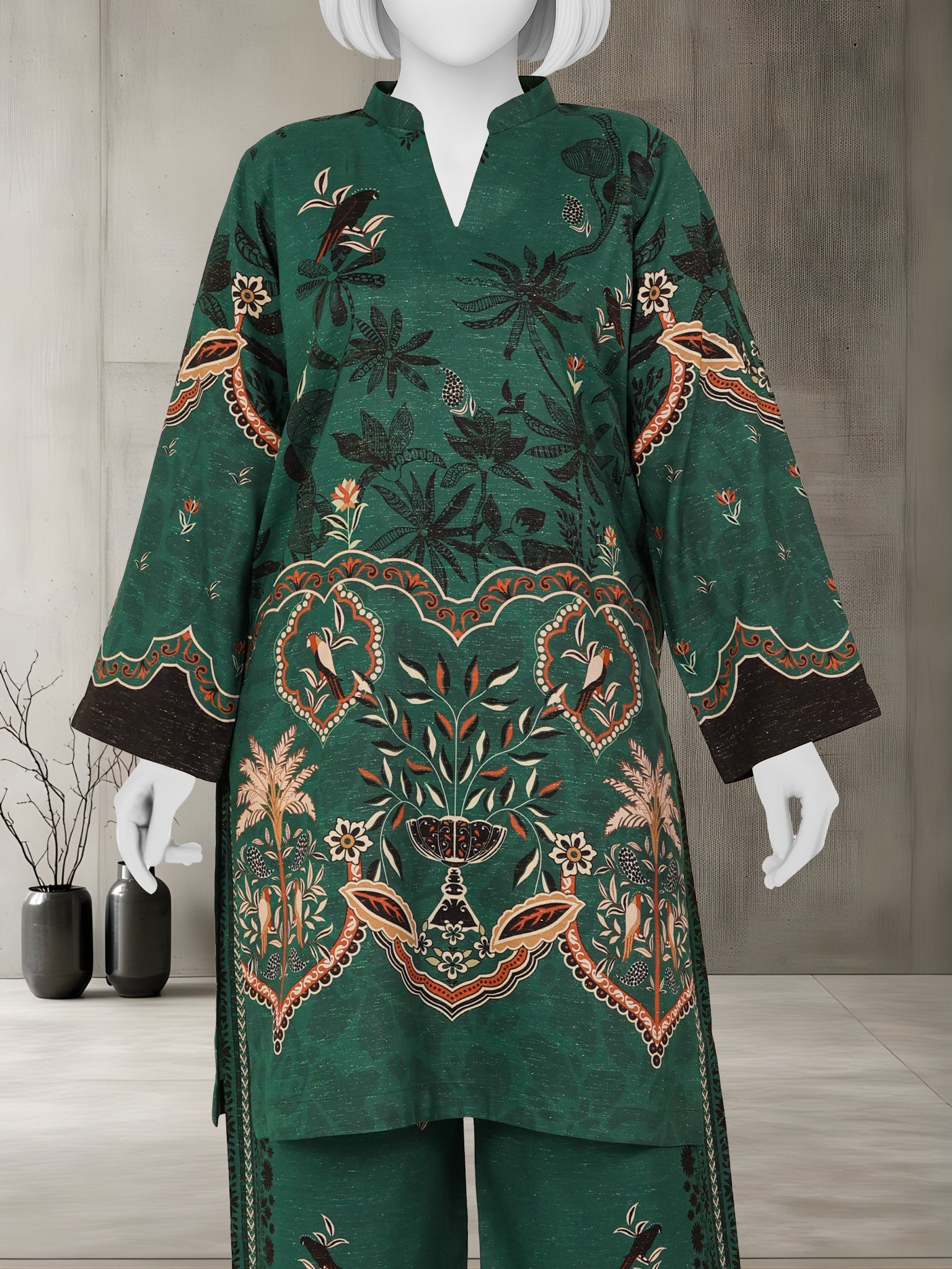 2Pc Stitched Luxury Sparkle Suit | PJSP-260922