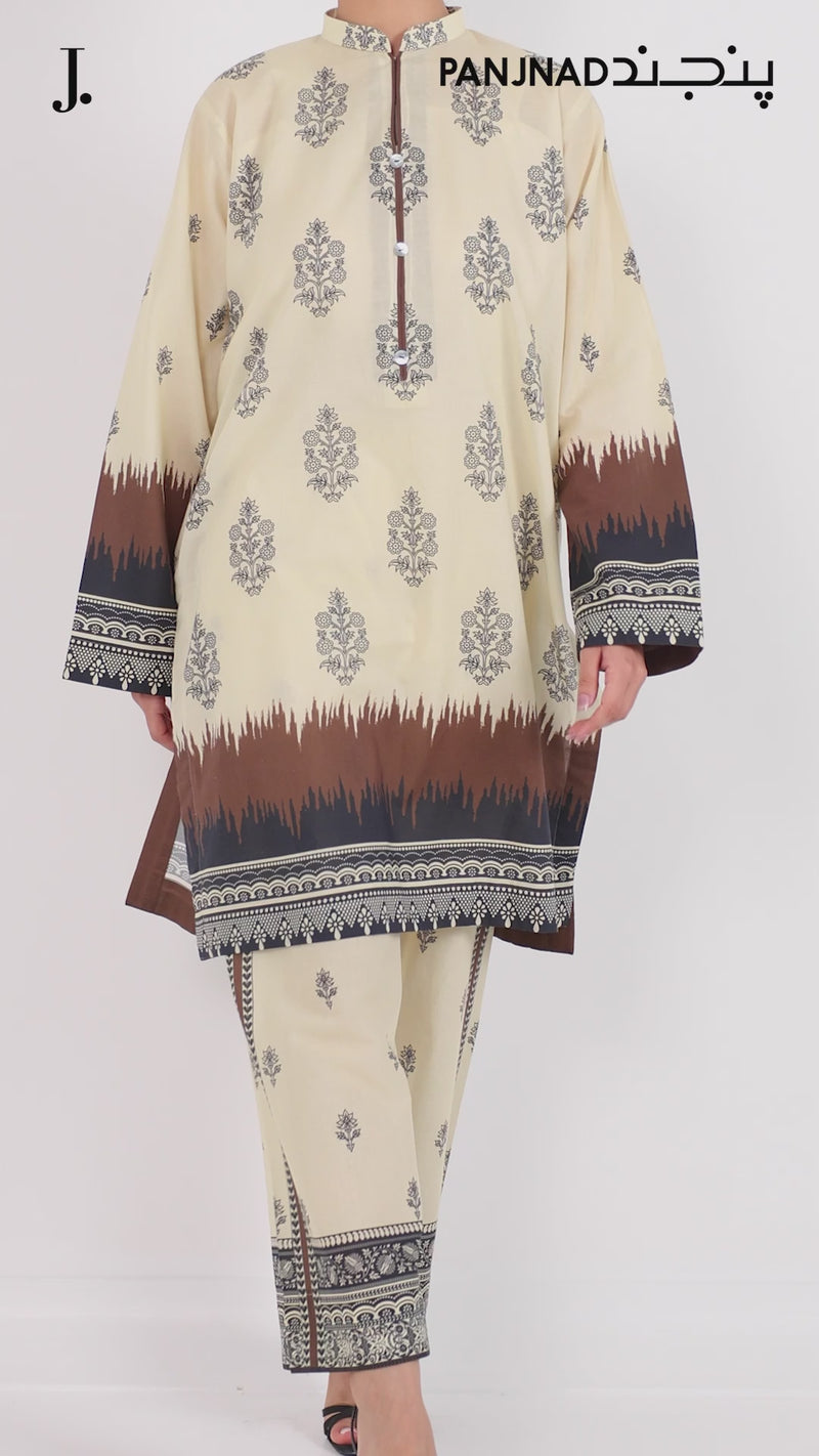 Printed Lawn Co-Ord Set  | PJLWUC-25017