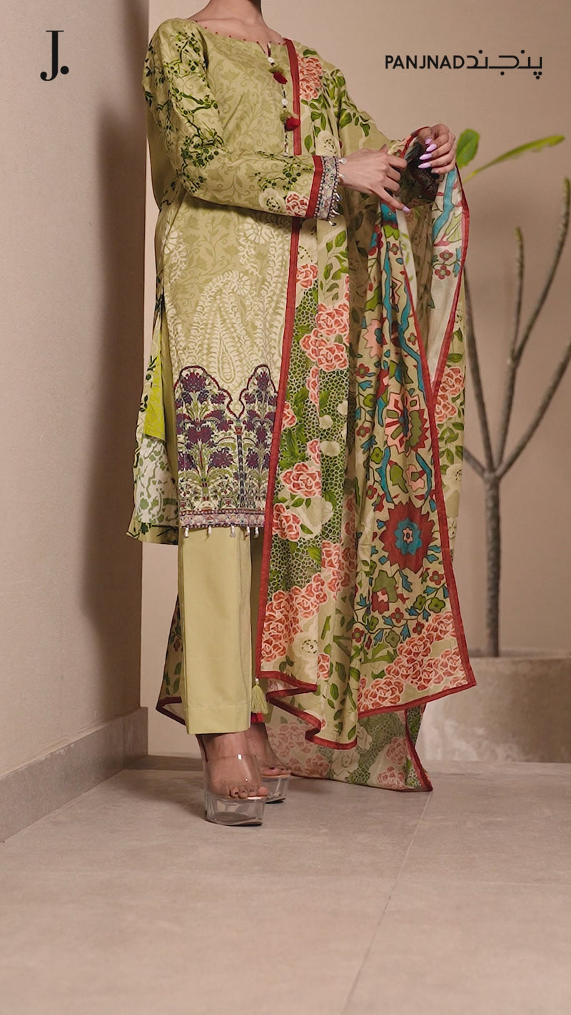 Lawn Printed 3 Piece Unstitched | PLU-24-1191