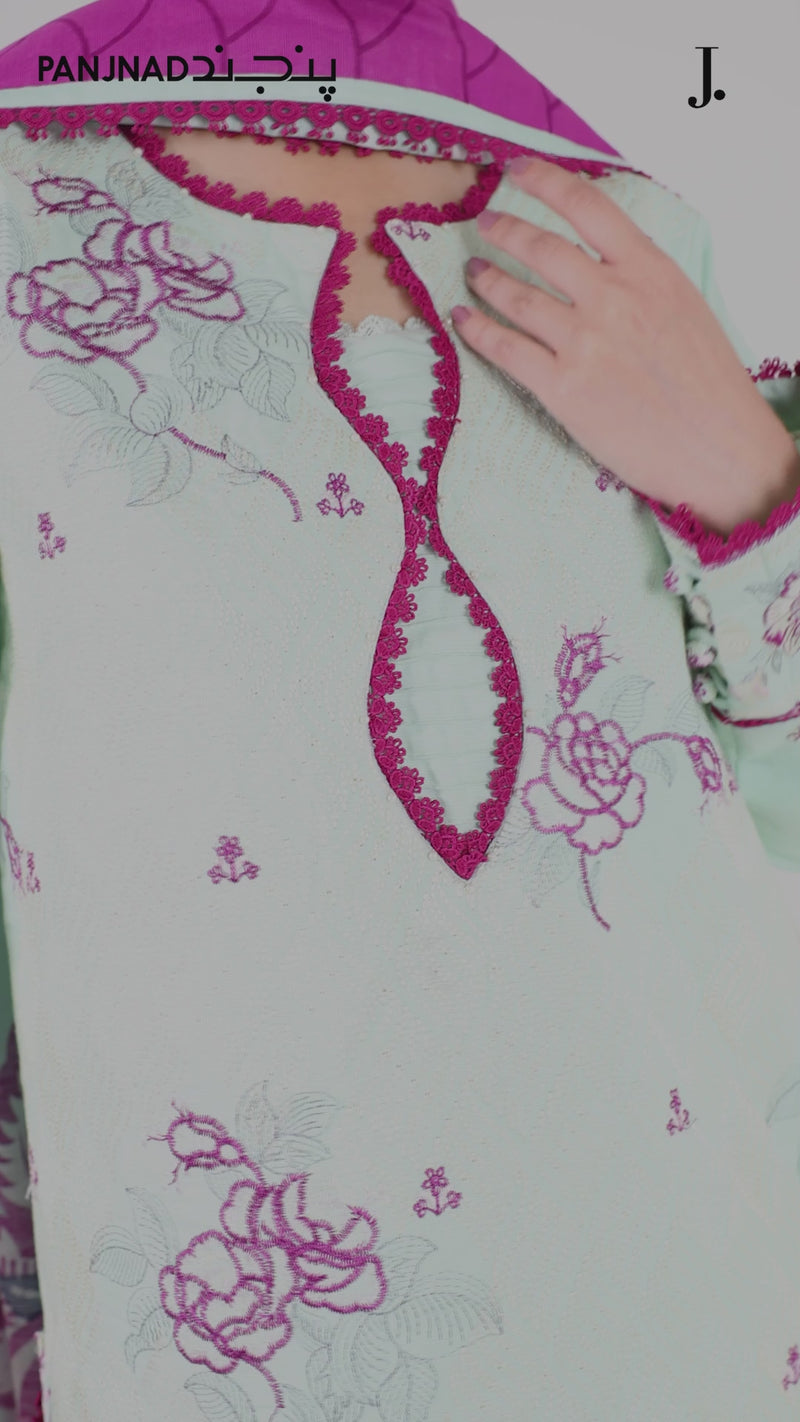 Embroidered Khaddar 3Pc Unstitched Suit | PJBKU251155B