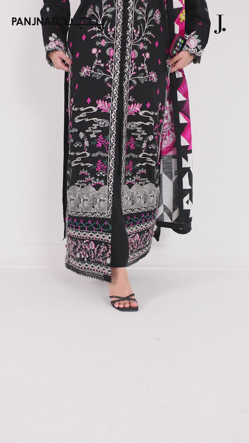 Embroidered Khaddar 3Pc Unstitched Suit | PJBKU251153A