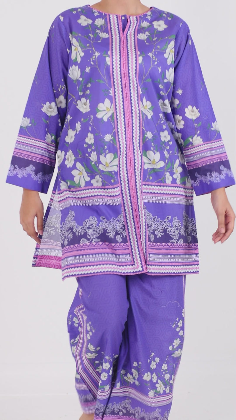 Printed Lawn Co-Ord Set  | PJLWUC-25019