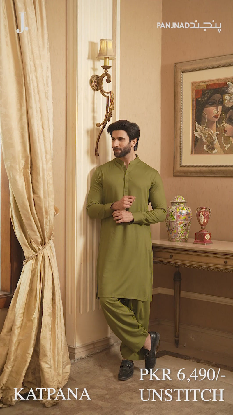 Sedar Green Rang-e-Sahar Men Unstitched Fabric | PMU-10084