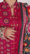 Printed Khaddar 3Pc Unstitched Suit | PJBKU251143A
