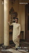 Cream Rang-e-Sahar Men Unstitched Fabric | PMU-10122