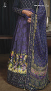 Dark Blue Shamose Rang-e-Sahar 3Pc Unstitched Suit | PJLUXU-251042