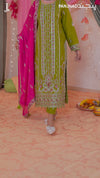 Party Wear Embroidered 3Pc Unstitched Suit | PJ-PWU-240849