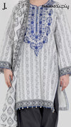 Lawn Embroidered 3 Piece Unstitched | PLUE-25-1130