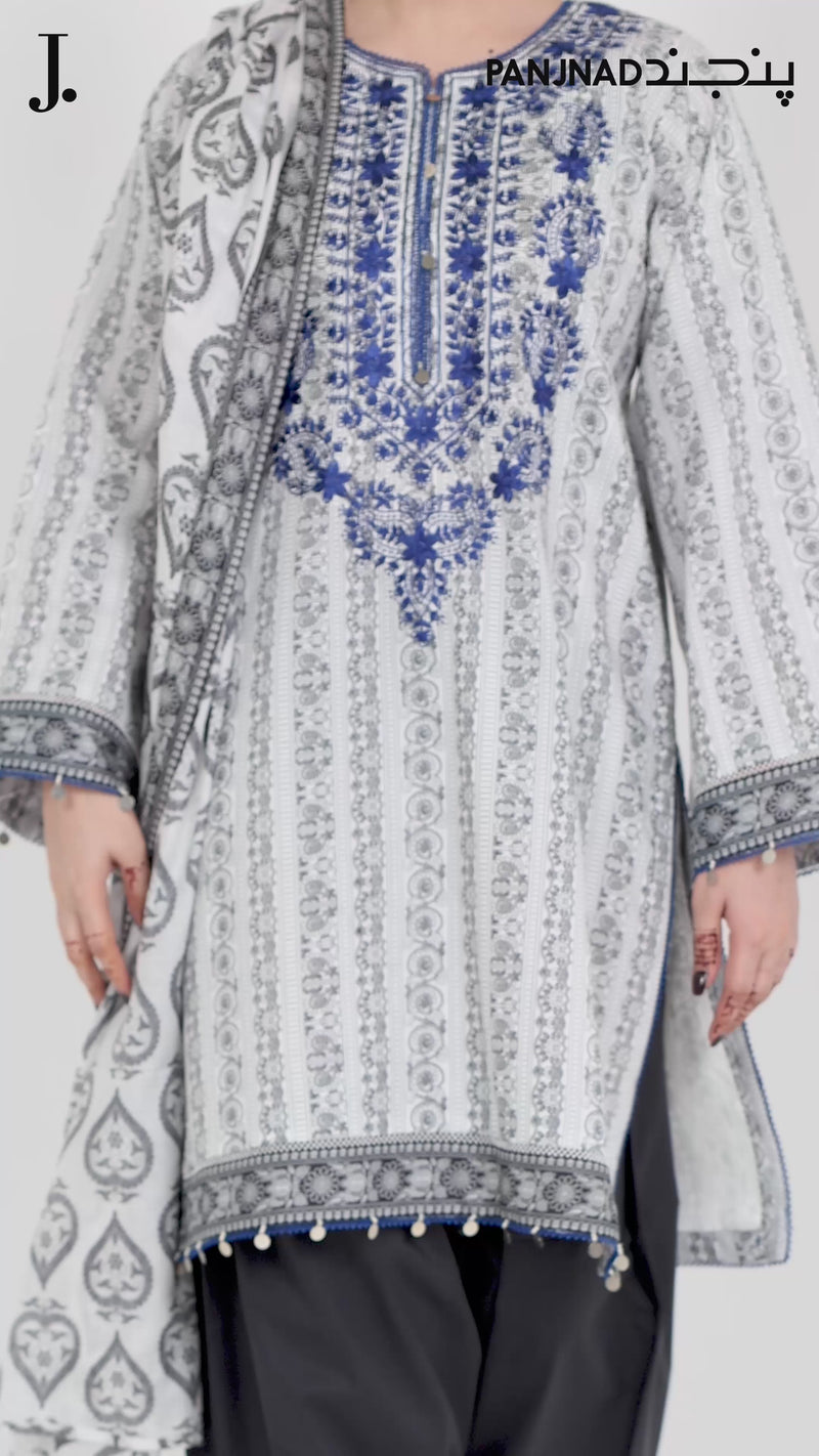 Lawn Embroidered 3 Piece Unstitched | PLUE-25-1130