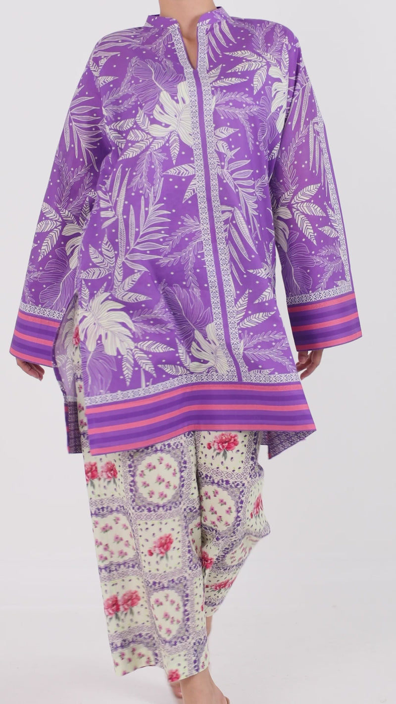 Printed Lawn Co-Ord Set  | PJLWUC-25006