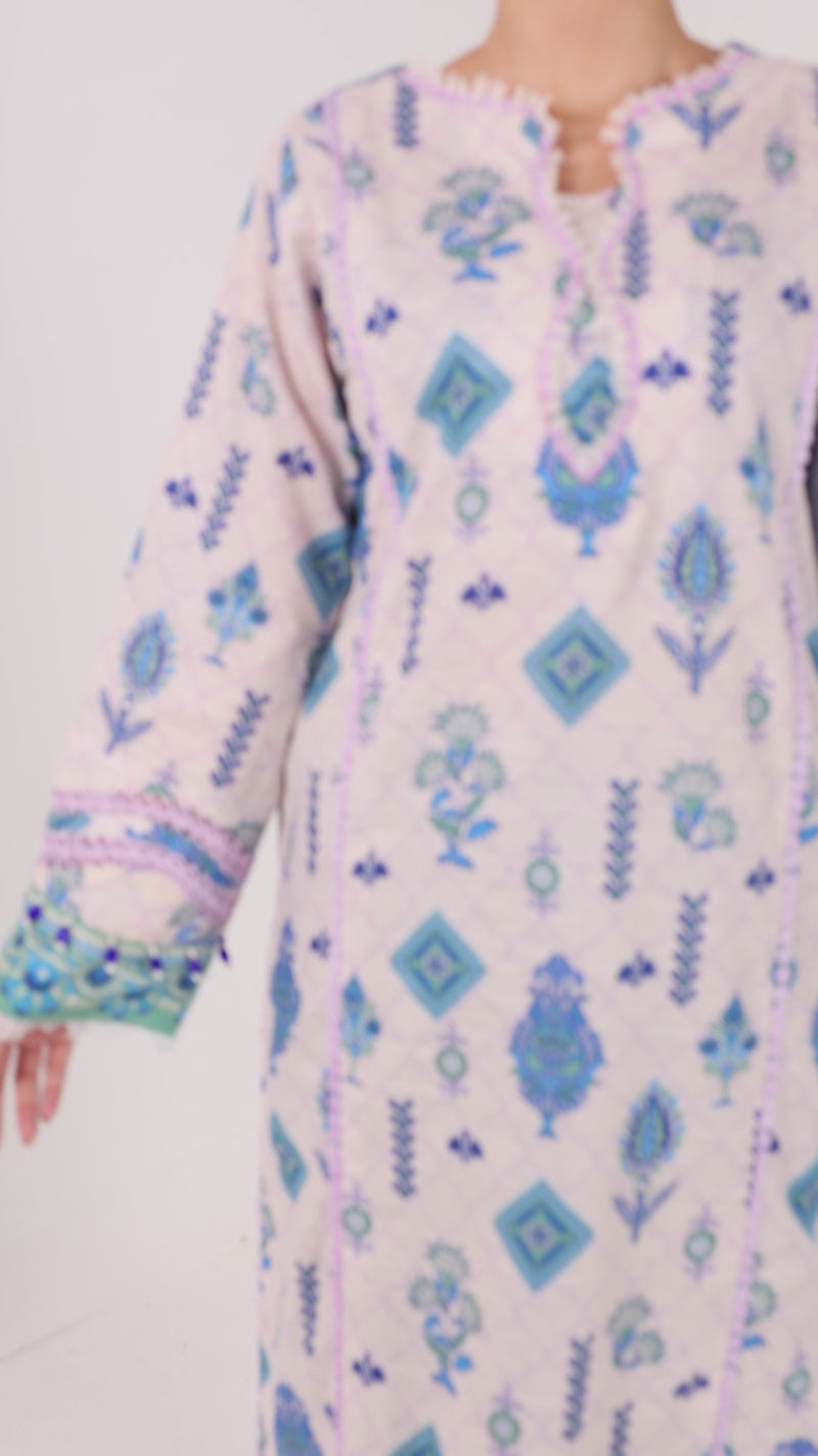 Printed Khaddar 3Pc Unstitched Suit | PJBKU251147B