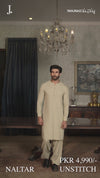 Moss Grey Rang-e-Sahar Men Unstitched Fabric | PMU-10102