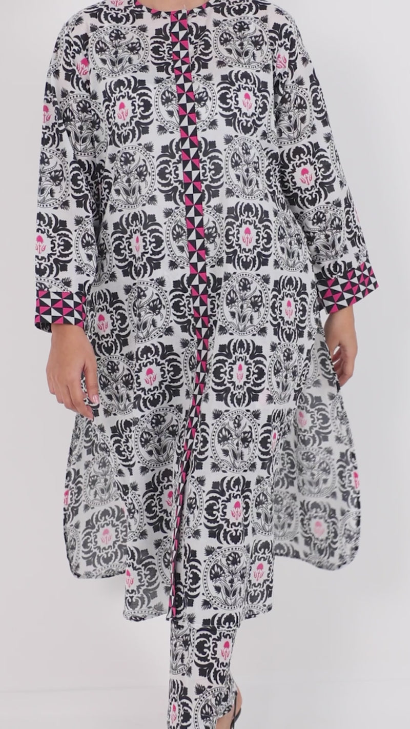 Printed Lawn Co-Ord Set  | PJBWUC-25012