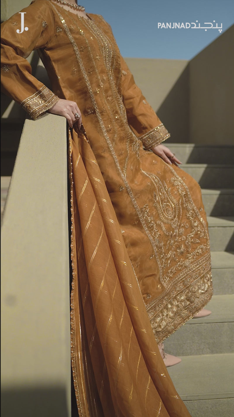 Luxury Embroidered 3Pc Unstitched Suit | PJ-PWU-240825