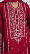 Embroidered Khaddar 3Pc Unstitched Suit | PJBKU251151B