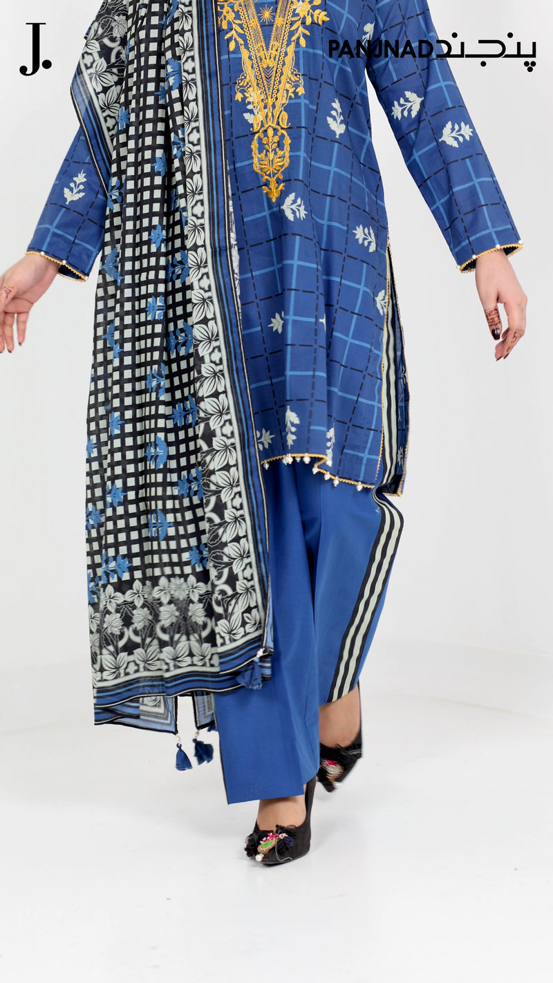 Lawn Embroidered 3 Piece Unstitched | PLUE-25-1508