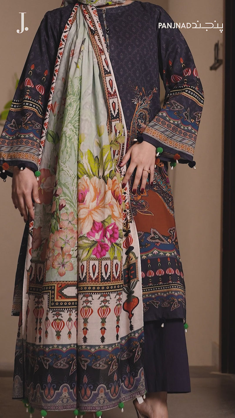 Lawn Printed 3 Piece Unstitched | PLU-24-1316