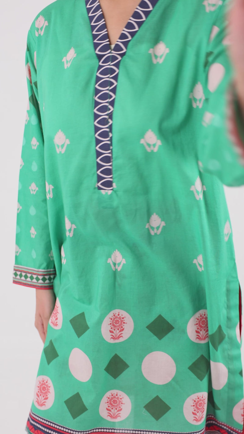 Printed Lawn Co-Ord Set  | PJLWUC-25010