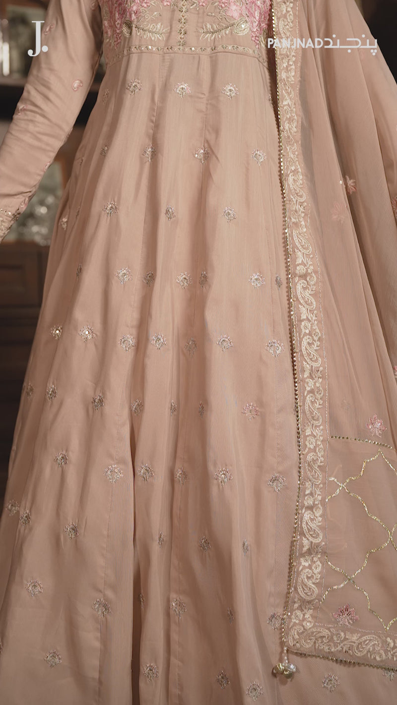 Beige Rawsilk Rang-e-Sahar 3Pc Unstitched Suit | PJLUXU-251032