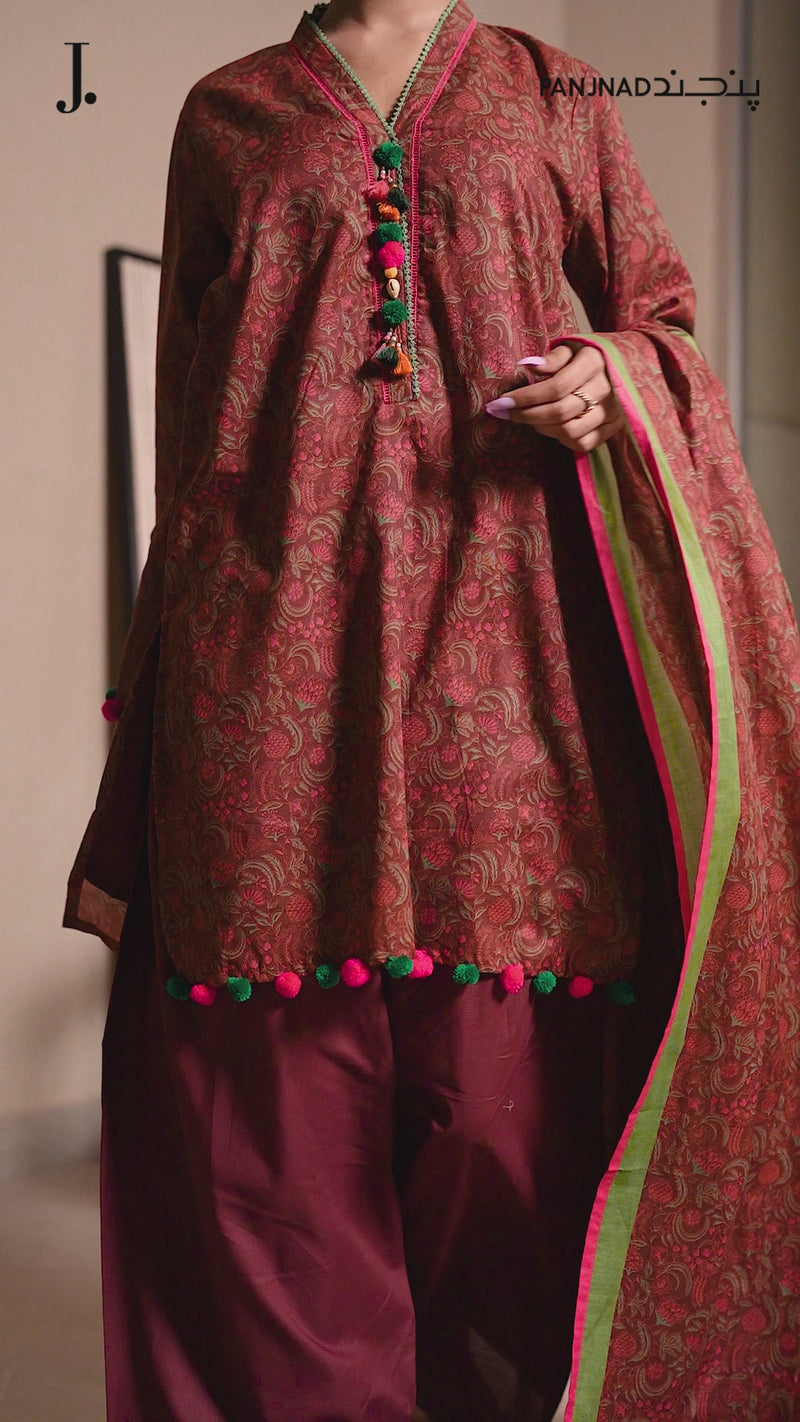Lawn Printed 3 Piece Unstitched | PLU-24-1311