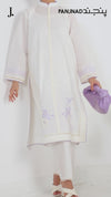 2Pc Stitched Imported Cotton Embroidered Suit | PJ-AZW-04