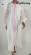 1Pc Stitched Imported Cotton Long Embroidered Dress | PJ-AZW-05