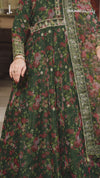 Green Printed Organza Rang-e-Sahar 3Pc Unstitched Suit | PJLUXU-251044