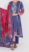 Printed Cross Doria Viscose 3Pc Unstitched Suit | PJCH-250912