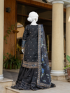 Black Organza Shirt Rang-e-Sahar 3Pc Unstitched Suit | PJLUXU-251035